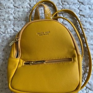 Yellow mini backpack bag